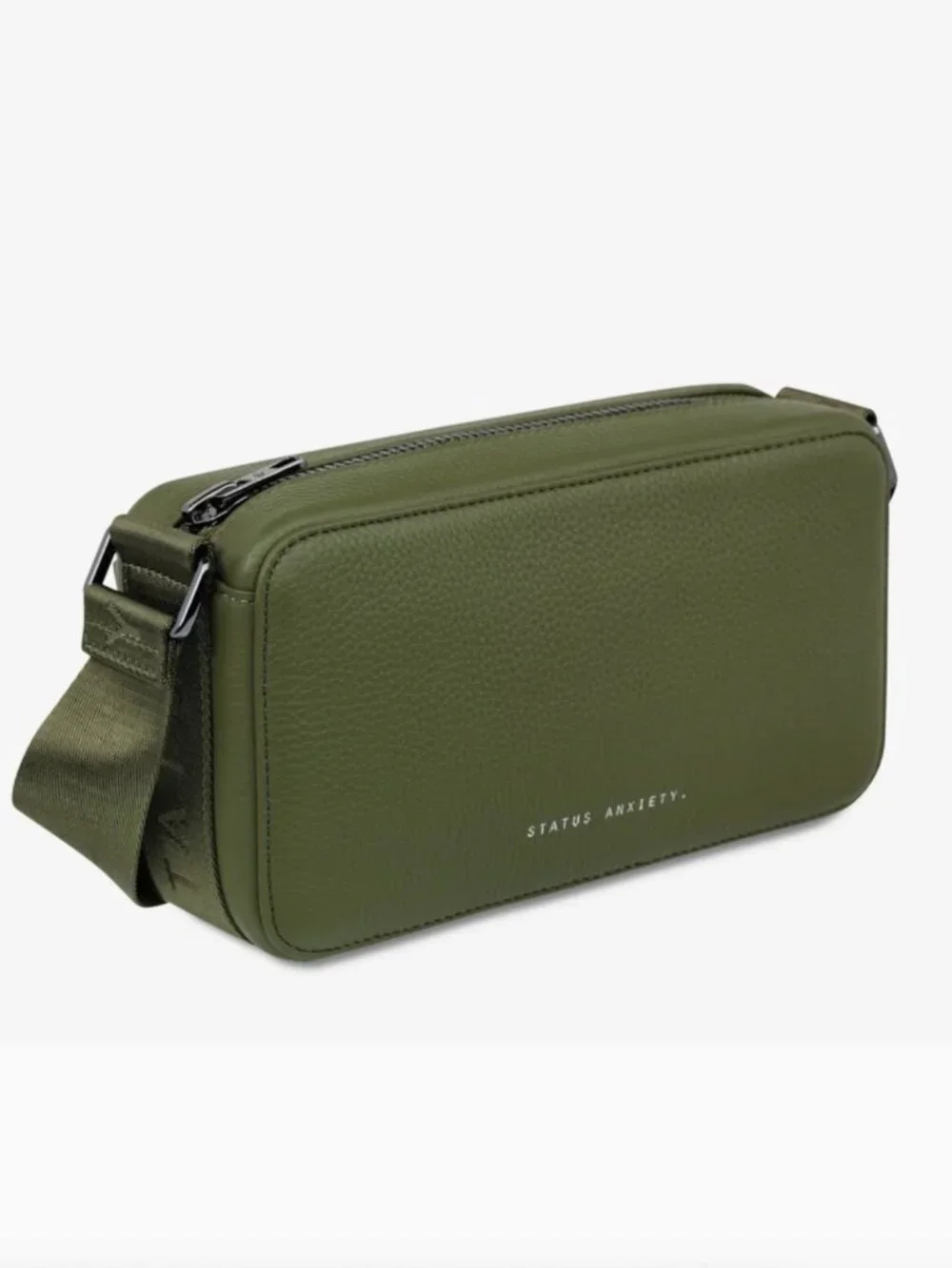 Status Anxiety Delirium Bag Khaki Green NWT Leather Shoulder Crossbody Handbag